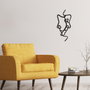 Wallity Accesorio decorativo de pared de metal Negro 40 x 73 cm